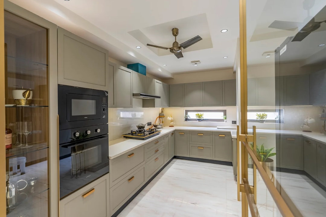 Modular kitchen interior in a Hyderabad 3BHK home