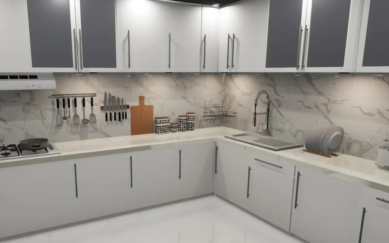 Modular kitchen for a 2BHK interior in Mumbai