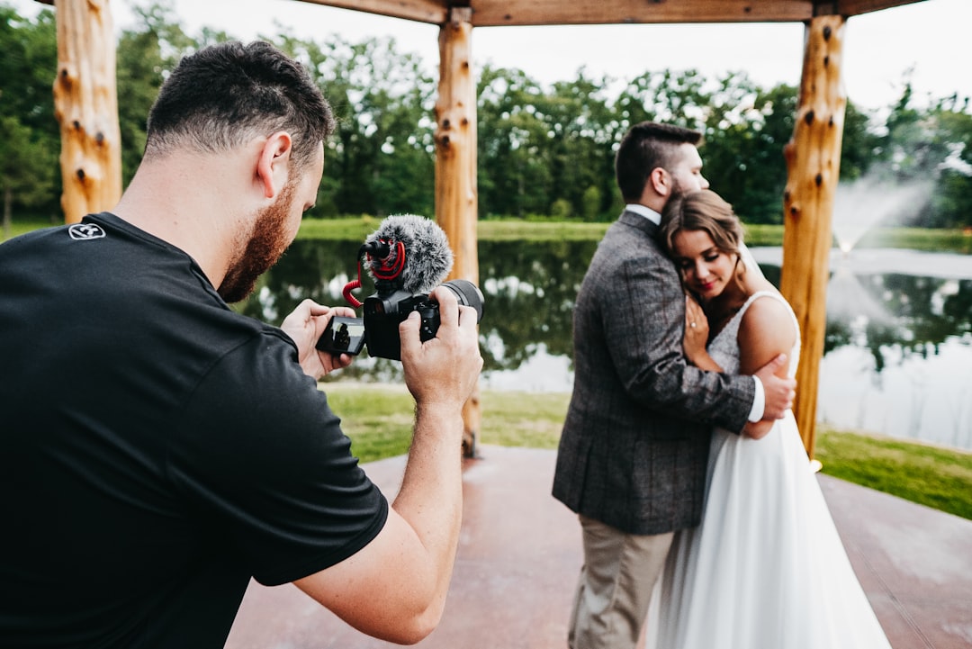 Wedding photographer covering a ceremony