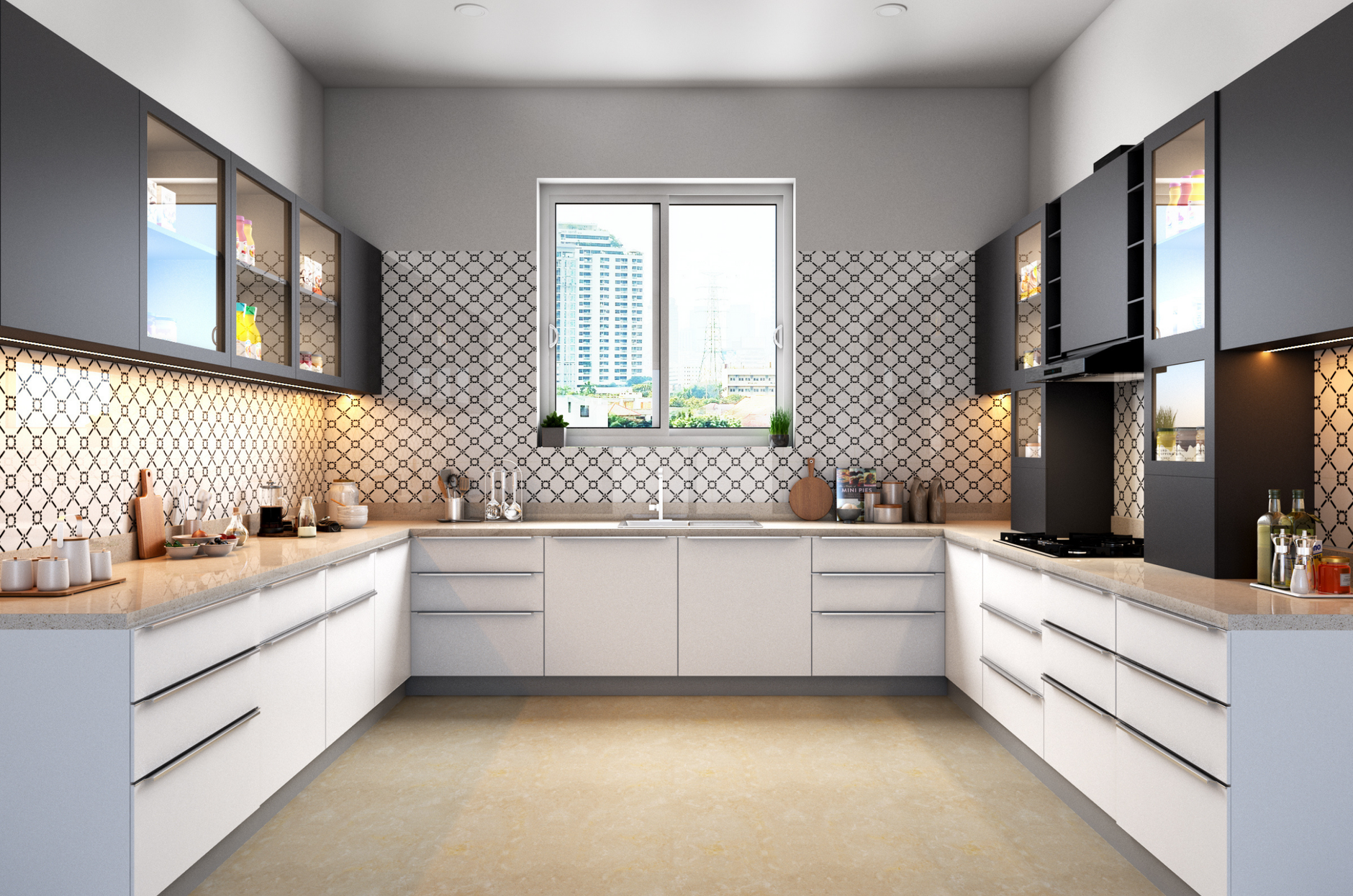 compare modular kitchen interior design Kolkata